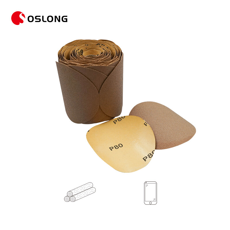 Aluminum Oxide Zirconia Gold PSA Sandpaper Disc Linkroll