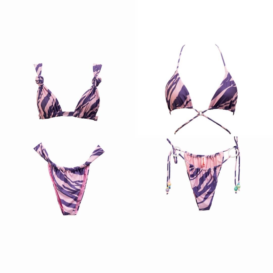 OEM Custom Swimwear Vintage Print Female Sexy Fashion Swimwear Print Swimwear halter Bikini