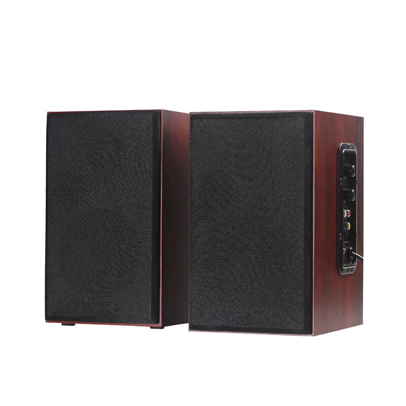 wooden enclosure desktop super bass 2.0 hifi speaker