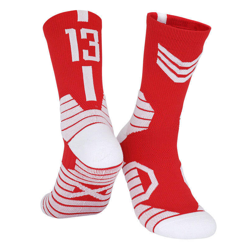 Sports Socks Medium Cylinder Adult Children'S Basketball Thickened Non-Slip