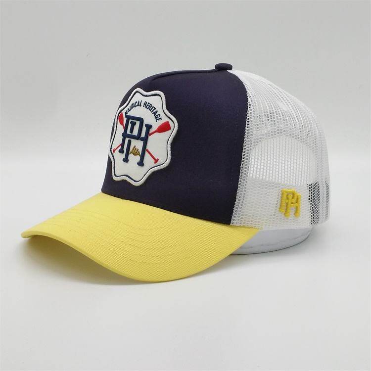 Trucker Baseball Cap Cotton 5-Panel Mesh Snapback Patch Trucker Hat