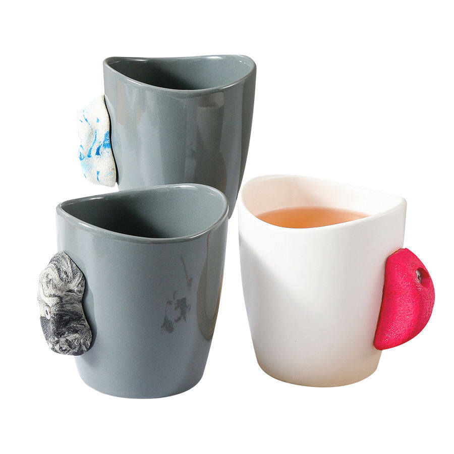 Speckled Ceramic Coffee Mug With Climbing Handle