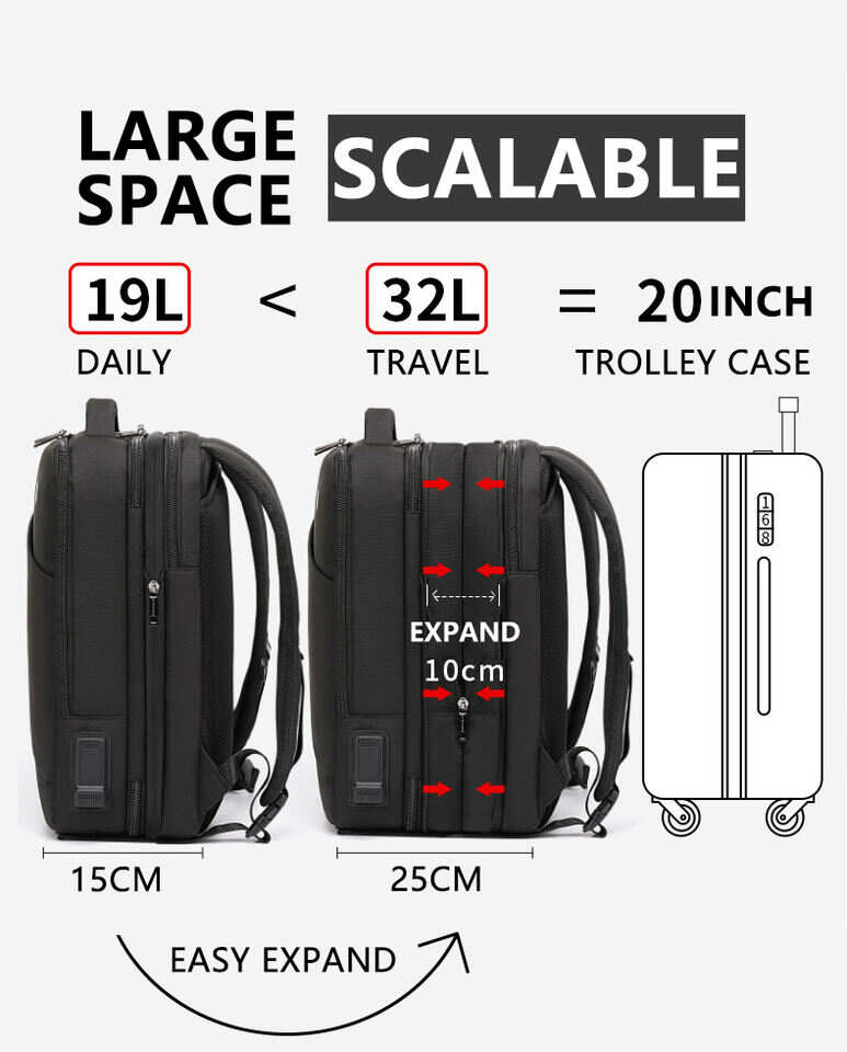 travel backpack with usb charging port