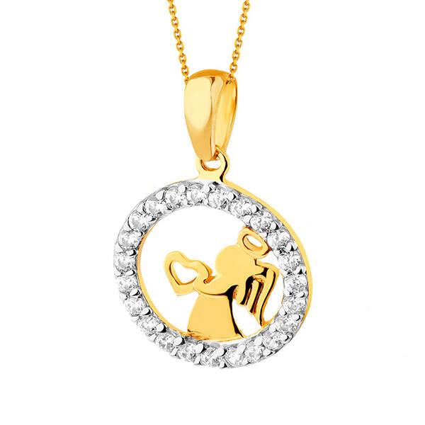 Elegant Angel Pendant Yellow Gold Wholesale Trendy Gift for Women 2025