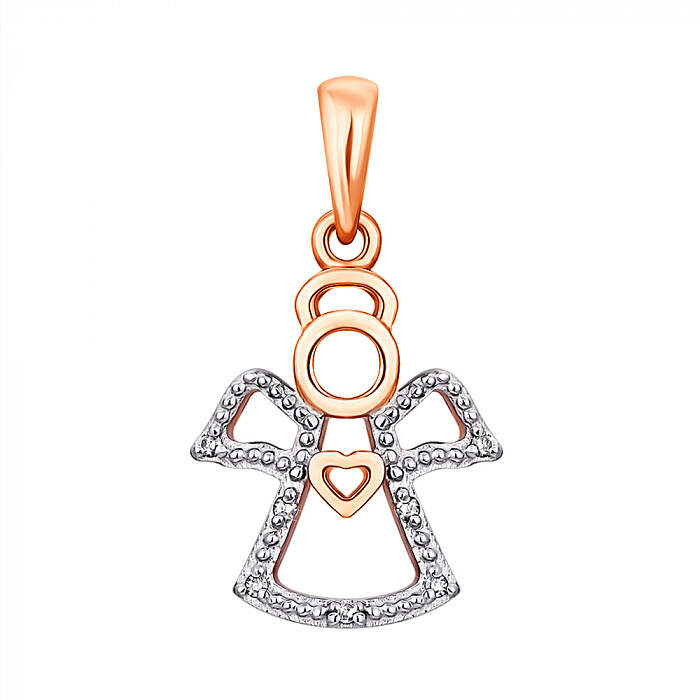 2025 Fashion Angel Pendant Necklace Wholesale Rose Gold
