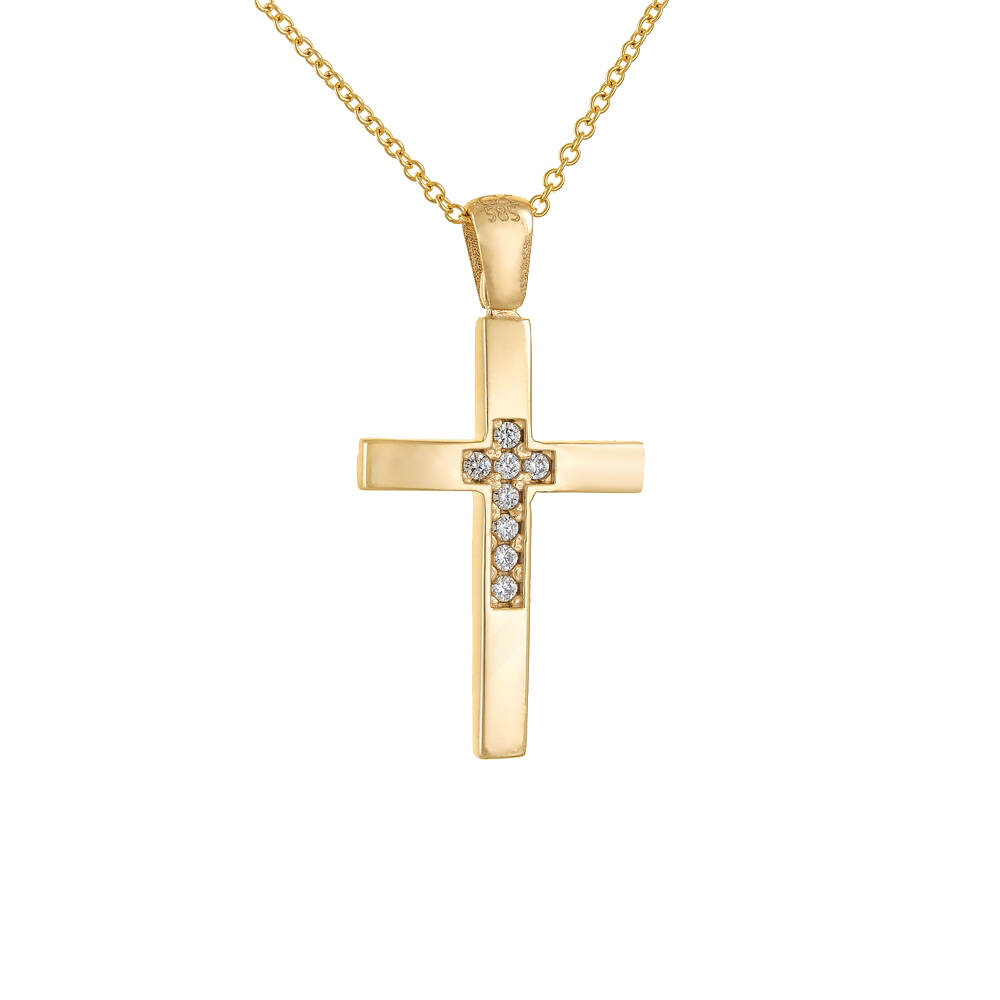 Dainty Silver Cross Pendant CZ Charm Wholesale 925 Silver