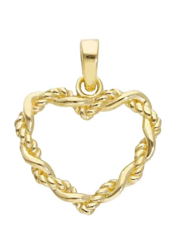 Heart Rope Silver Pendant Wholesale Jewelry