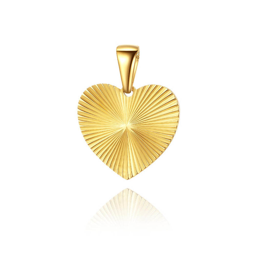 Wholesale Silver Heart Pendant for Women Yellow Gold Fashion Trendy