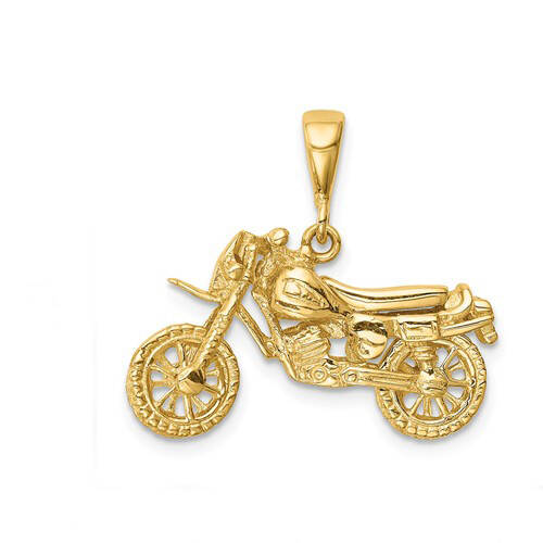Motorcycle Plain Silver Pendant 925 Silver Charm Wholesale