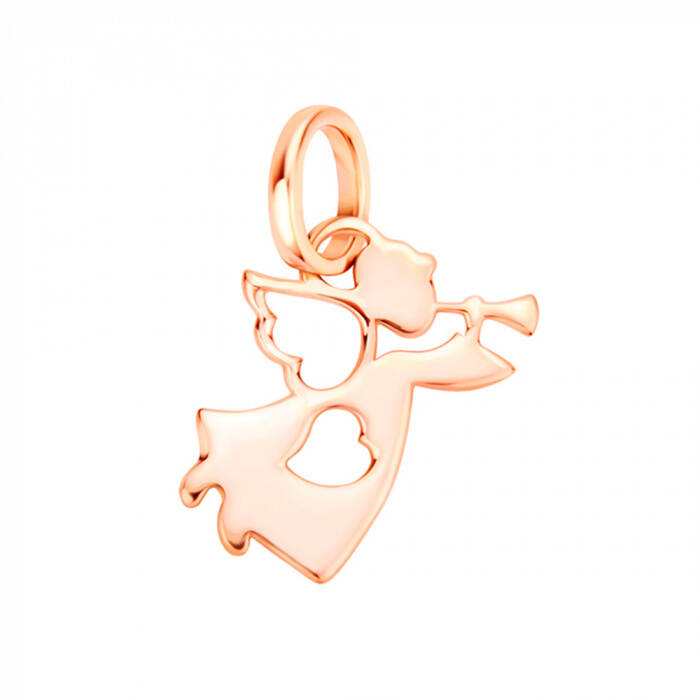 Silver Rose Gold Plating Pendant Angel Charm 925