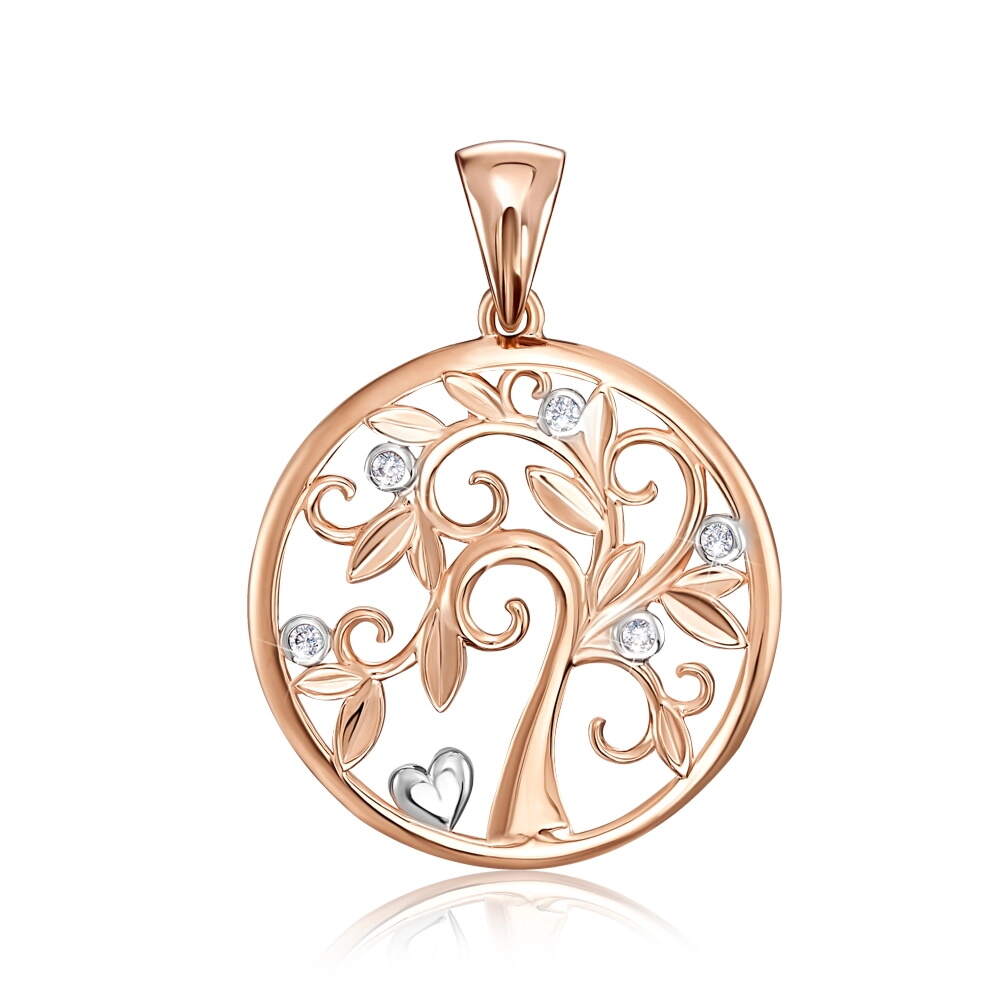 Tree of Life Pendant 925 Silver Women Gold Plated