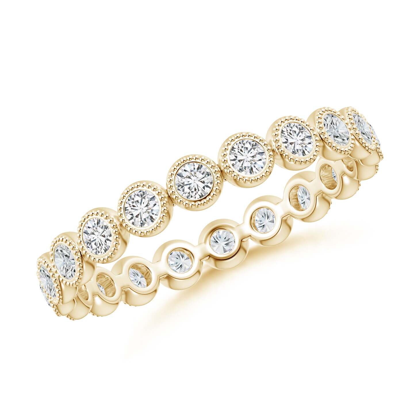 925 Silver CZ Band Ring Yellow Gold Plated Ring