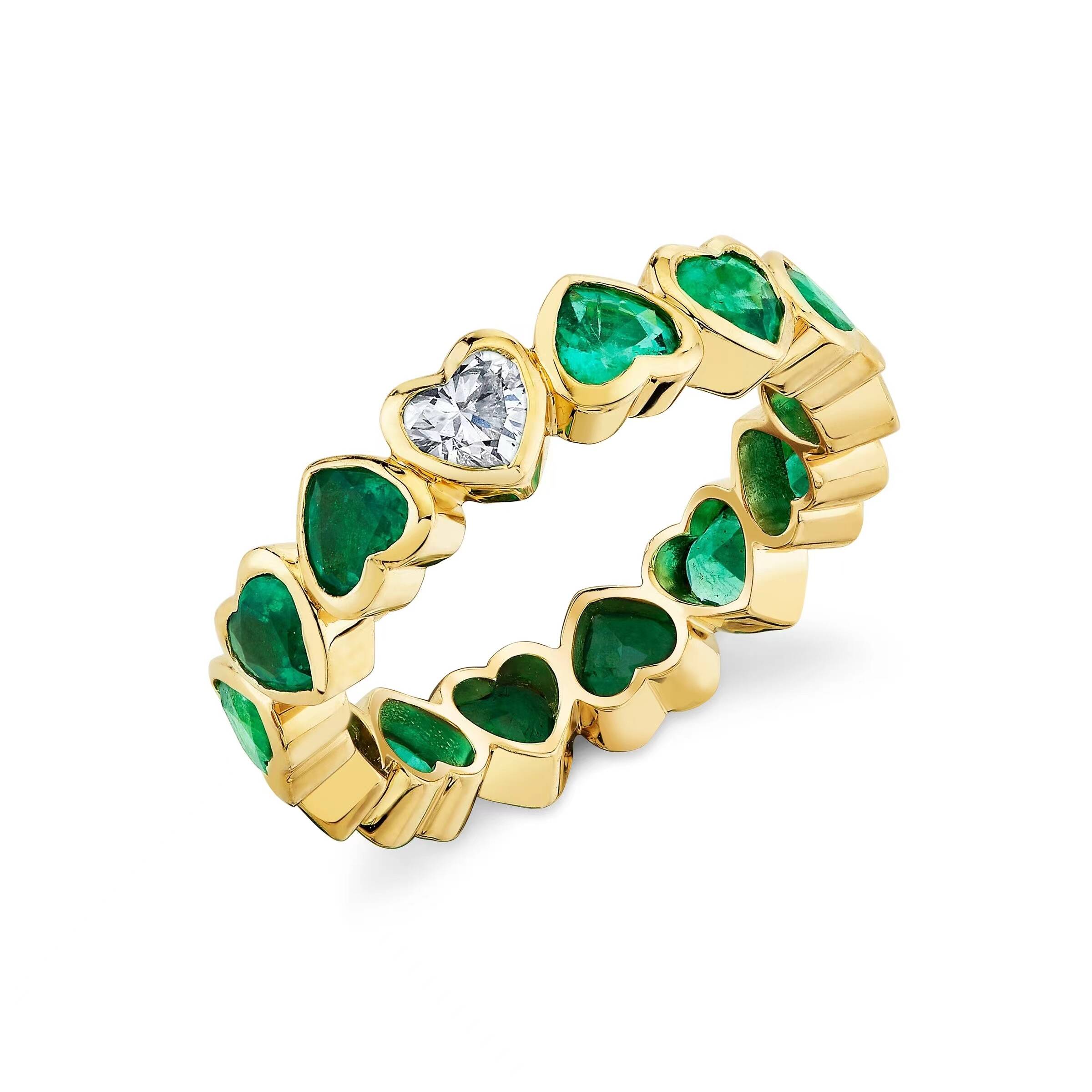 Statement Silver CZ Ring Heart Design