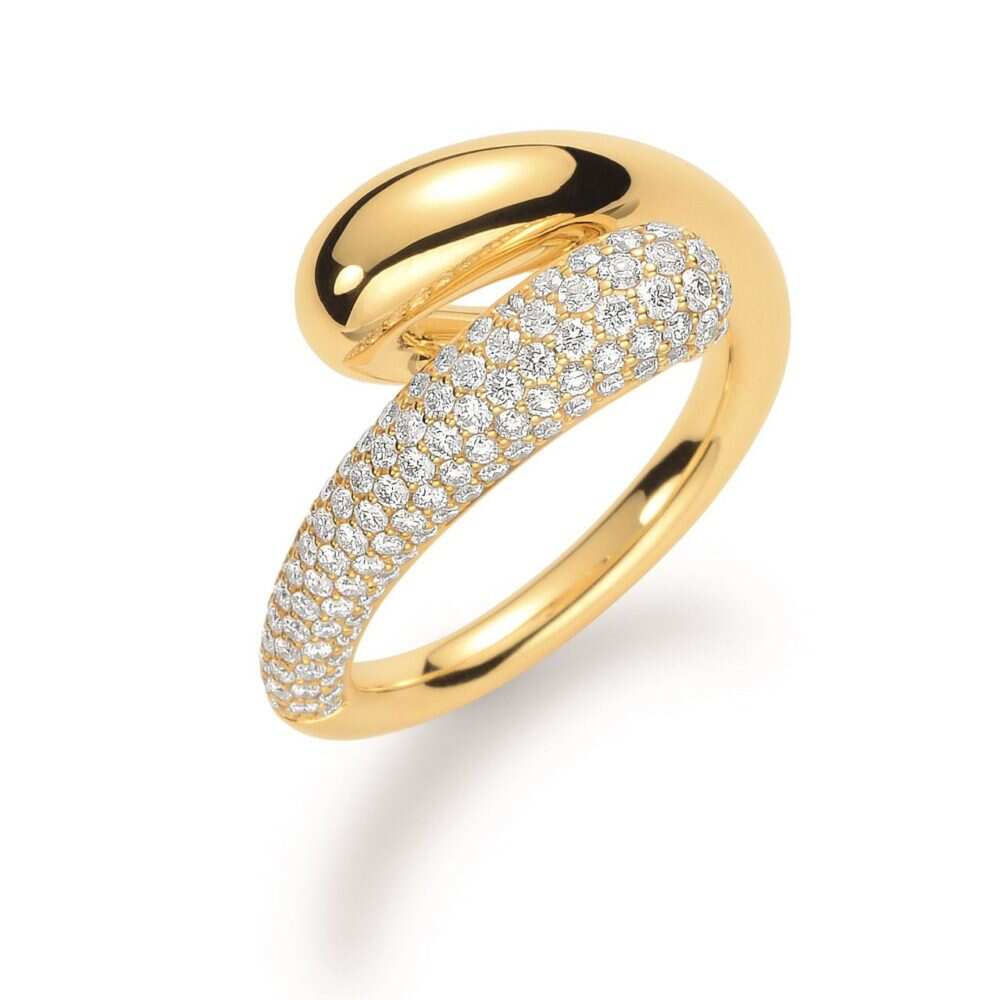 Wholesale CZ Silver Ring Yellow Gold Plating Stackable Fashion