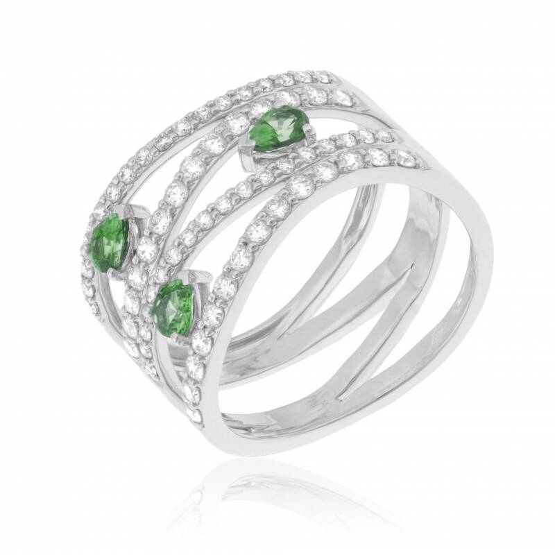 925 Silver CZ Ring Wholesale Rhodium Plating