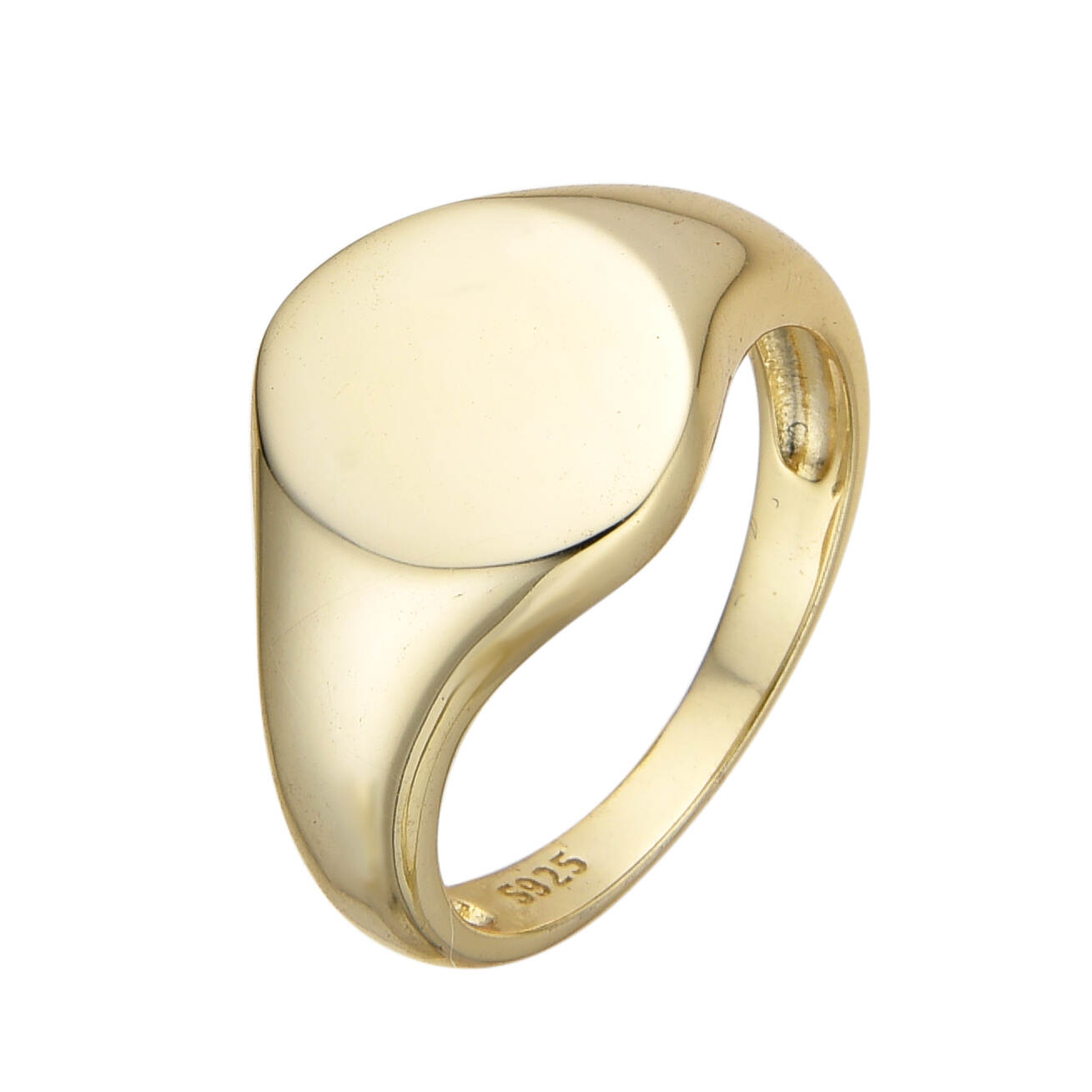 Modern Fashion Silver Plain Ring Engravable