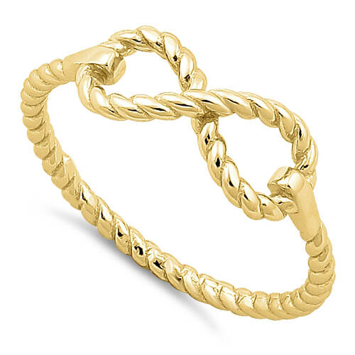 Modern Fashion Silver Plain Ring Rope Infinity