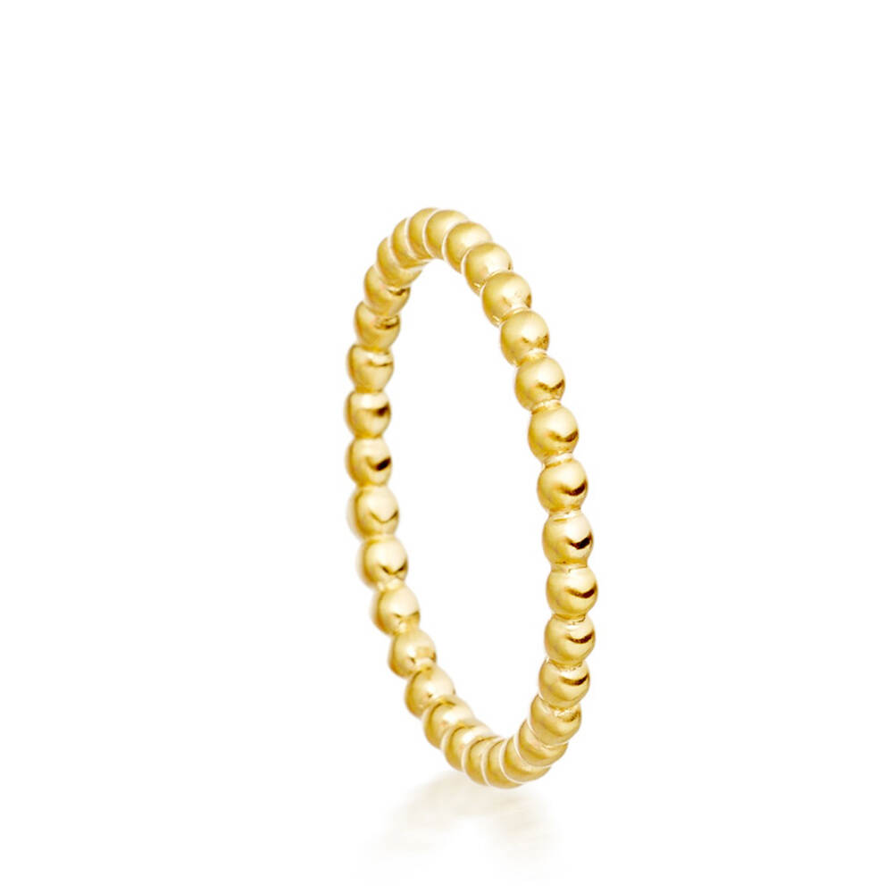 Modern Fashion Silver Plain Ring Small Bead