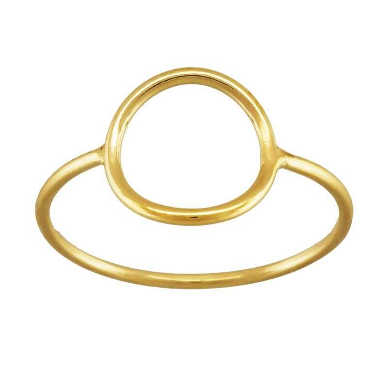 Modern Fashion Silver Plain Ring Round Hollow