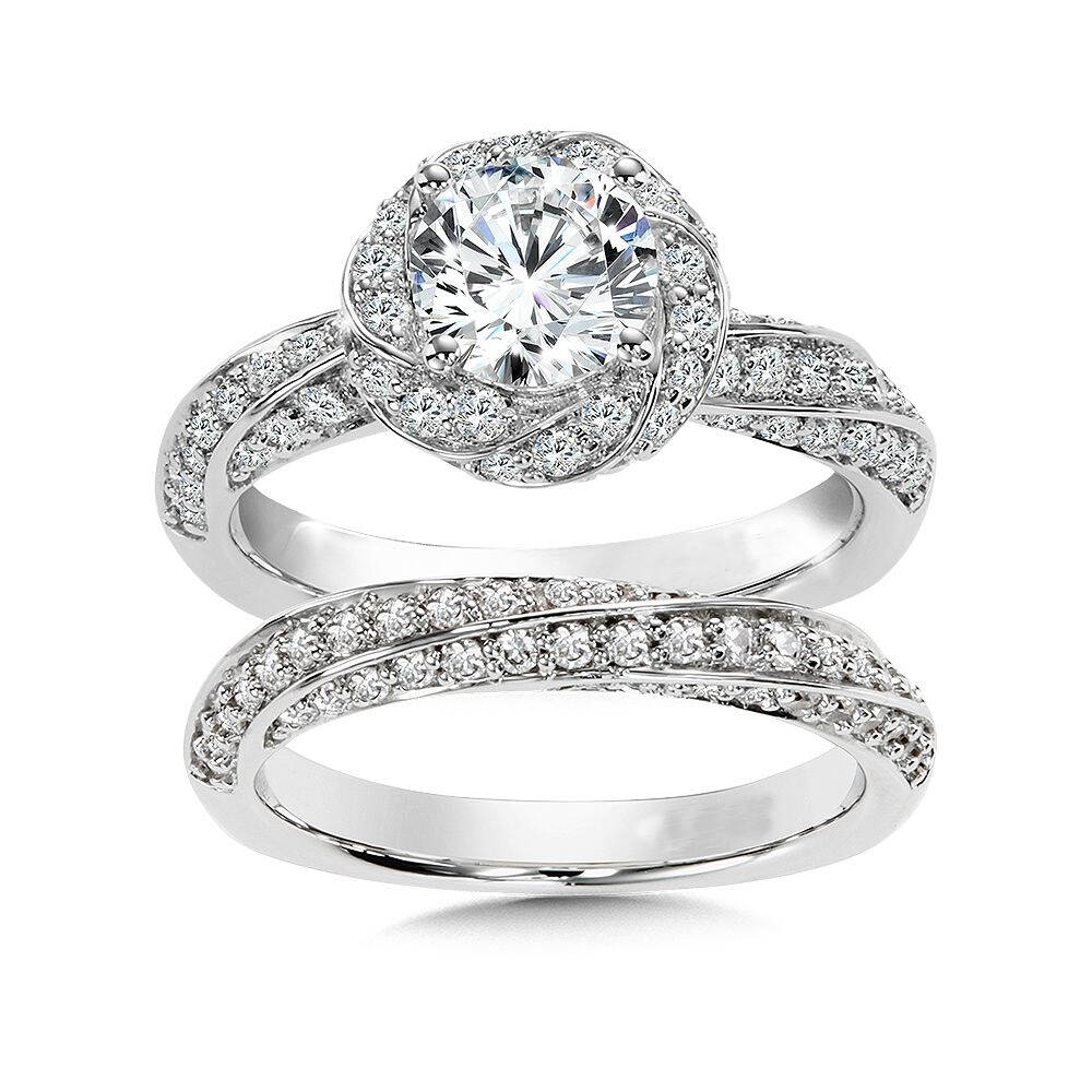 Sparkling CZ Engagement Stackable Silver Ring Crossed