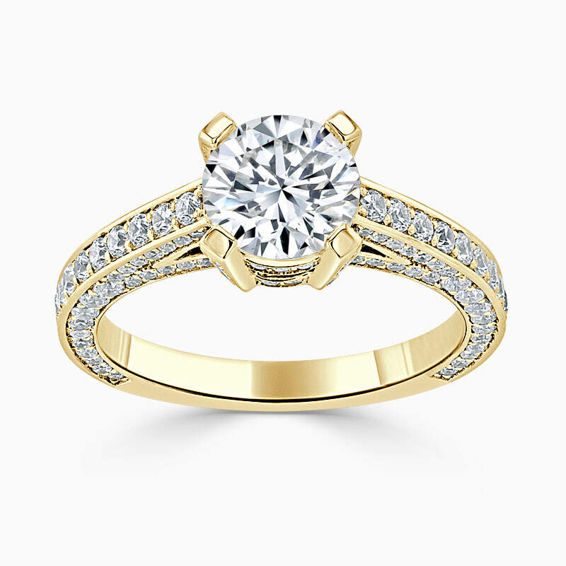 Sparkling CZ Engagement Silver Ring Round Cut Trendy