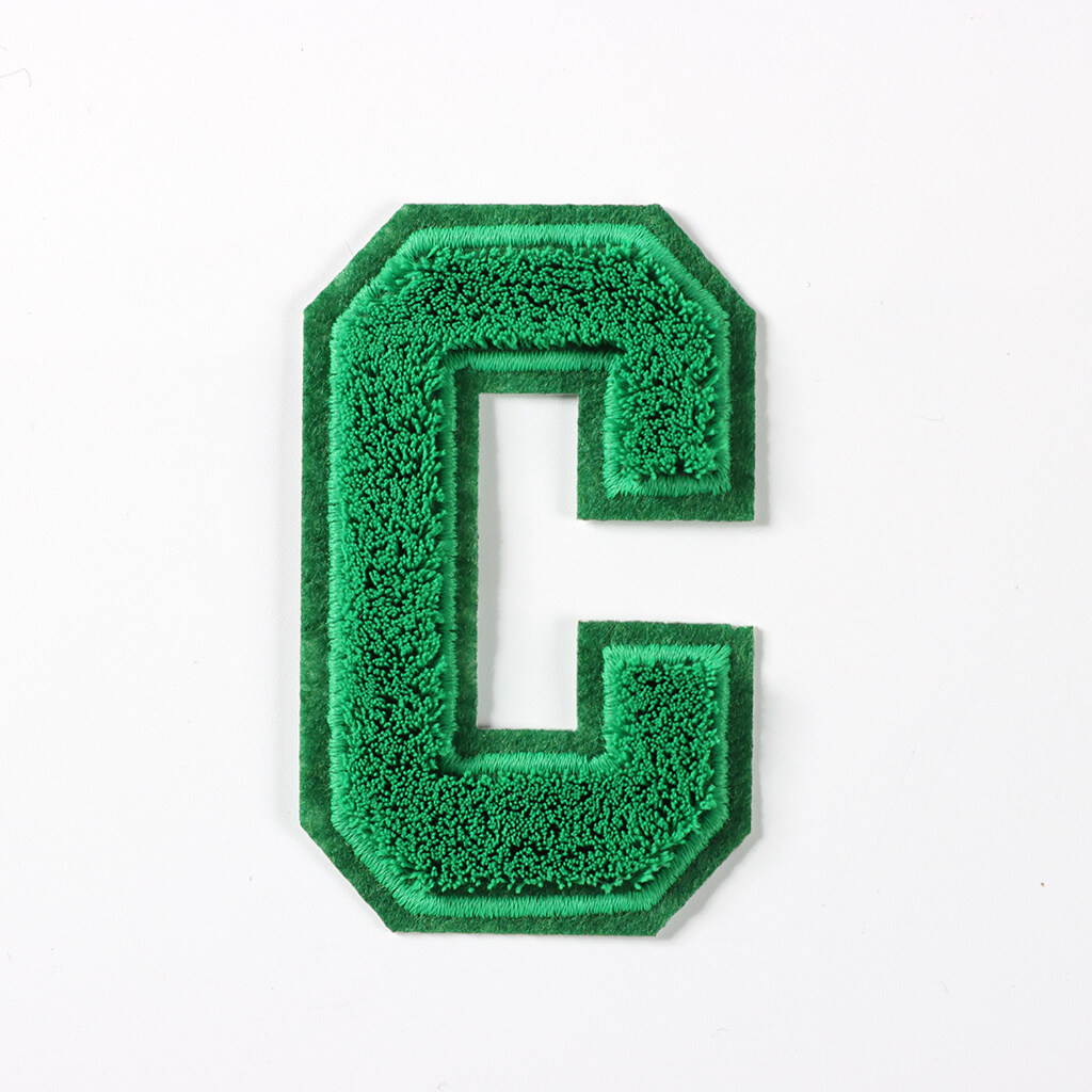 wholesale chenille letter patches, towel embroidery patch