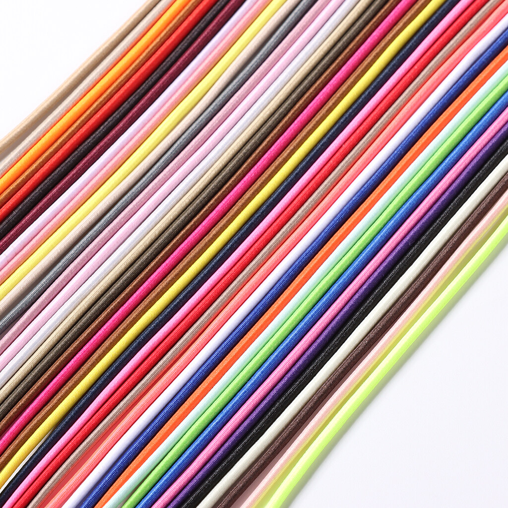 10Yds Orange Elastic Cord,4mm Round Elastic Cord,stretch cord,Stretch  Drawstring,Elastic Rope Craft DIY,Nylon wrapped Rubber.