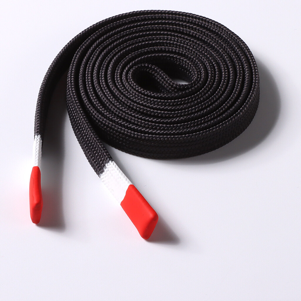 Wholesale Black Round Polyester Drawstring Cord Gold Round Metal Tip