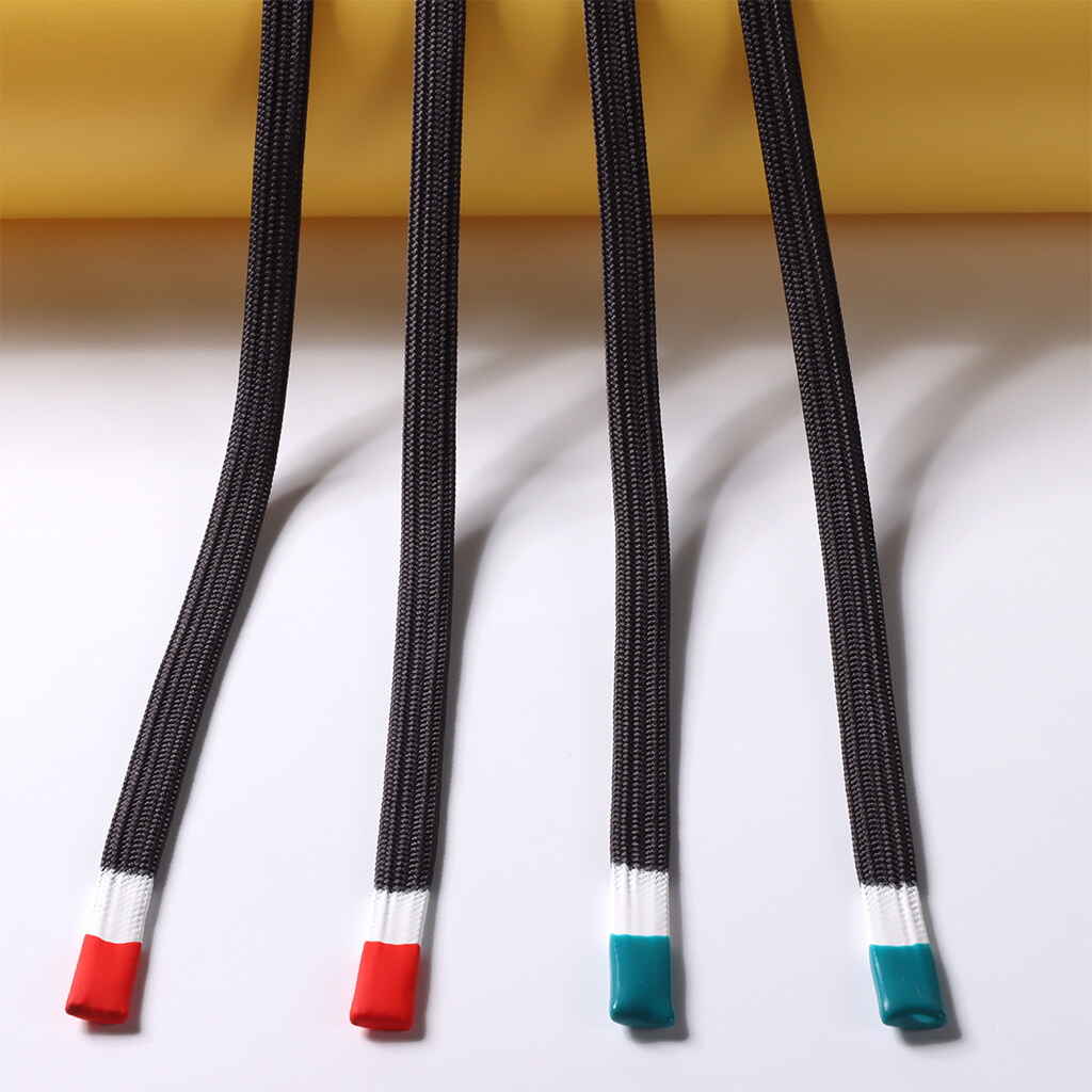 polyester flat drawstring cords with silicone dip ends Exporter,Polyester Flat Drawstring Cords Manufacturer