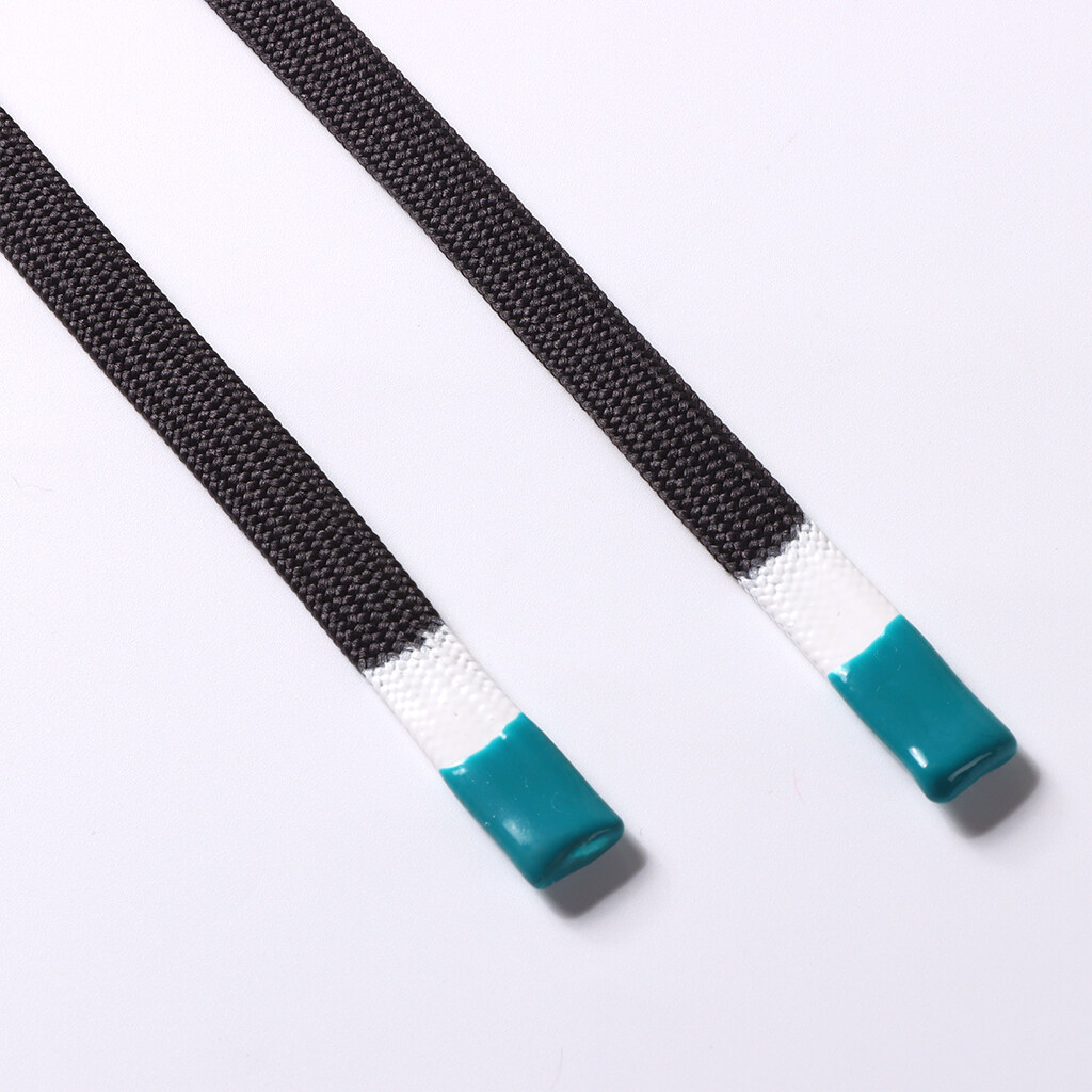 Polyester Flat Drawstring Cords With Silicone Dip Ends