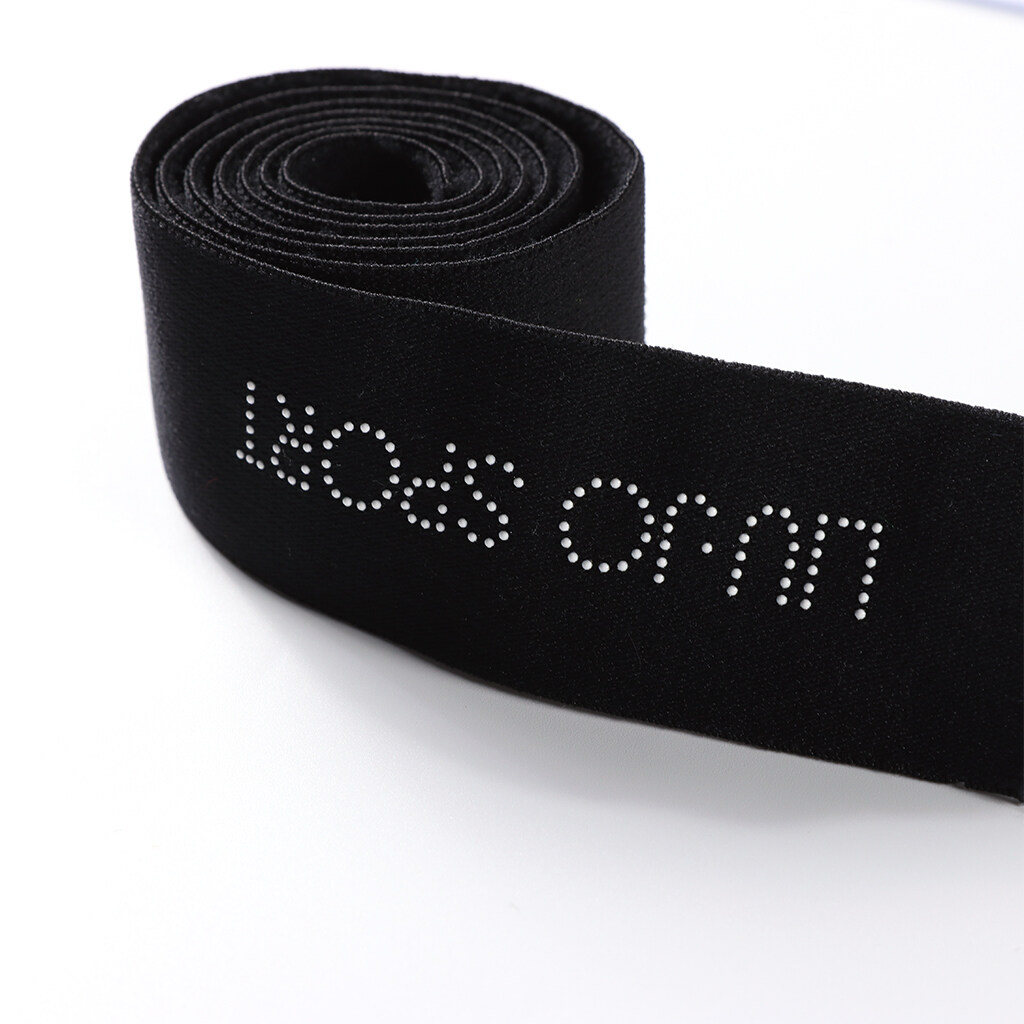 wholesale Custom Logo Roll Woven Fabric Polyester Bias Screen Printed Elastic Band Tapes for Underwear
