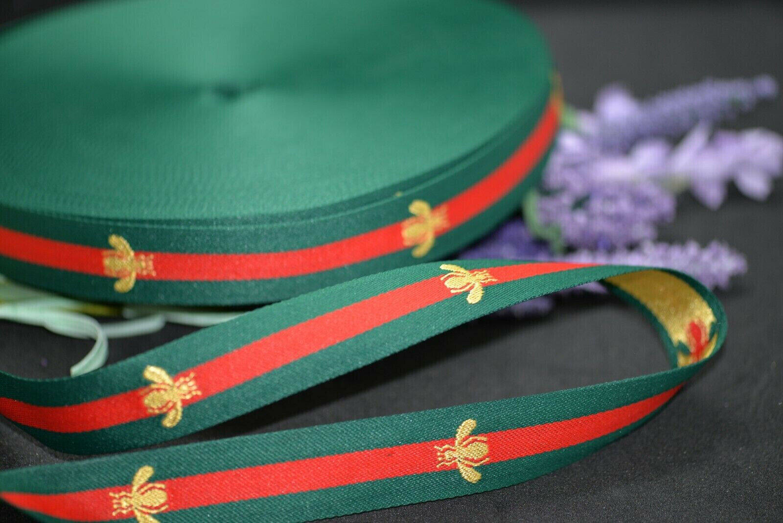1 inch green red green classic ribbon for clothing and gift decoration