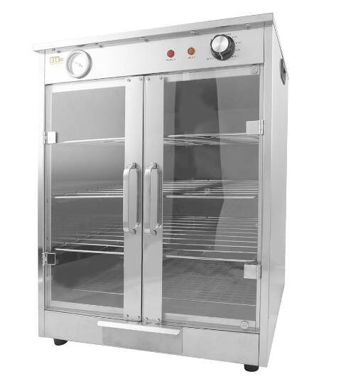 商业餐饮热食品温暖柜，600W 5架加热式固定盒适合10×15“披萨盒，餐厅台面