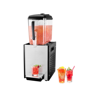 Dispensador de bebidas comerciais 12L, máquina de bebida gelada em aço inoxidável para suco, chá, restaurantes, bares, festas