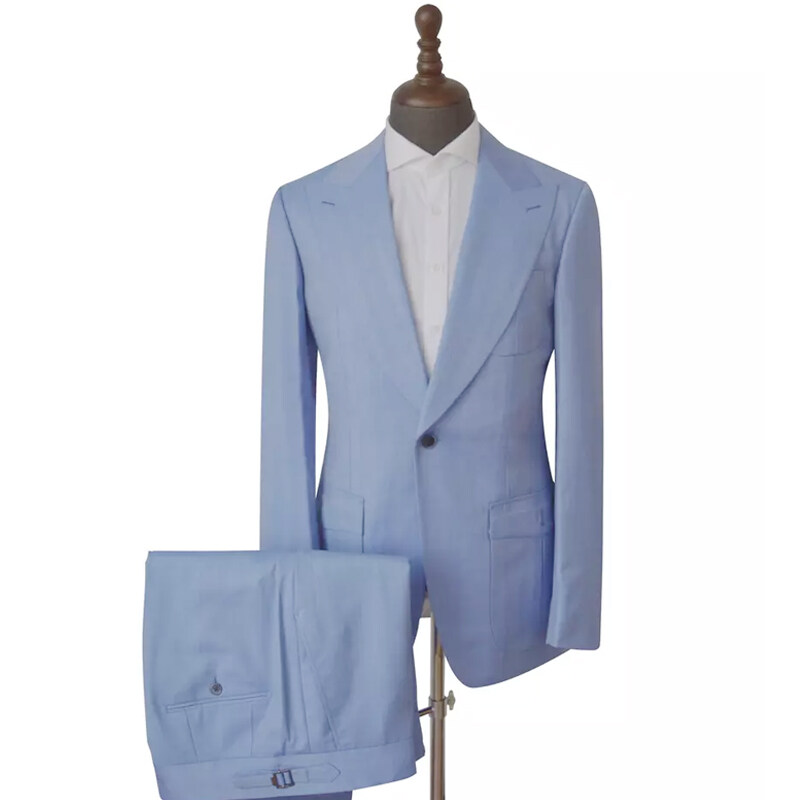 2 Piece Blue Suits For Men's Wedding