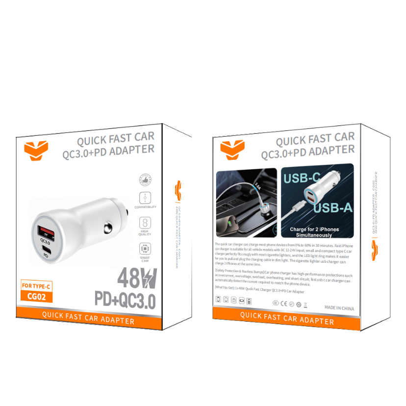 Vitog 48W QC3.0+PD car charger