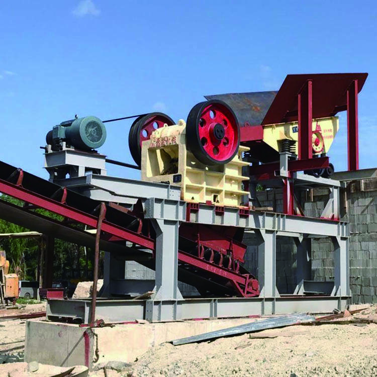 CRUSHER Rahang yang Dipasang Skid