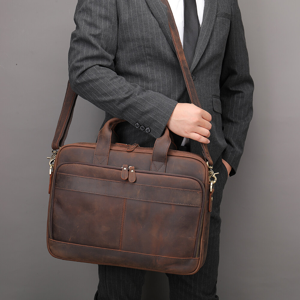 messenger bag genuine leather, genuine leather laptop messenger bag, high quality briefcase, leather briefcase messenger, brown leather briefcase messenger bag