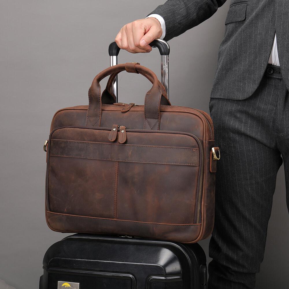 messenger bag genuine leather, genuine leather laptop messenger bag, high quality briefcase, leather briefcase messenger, brown leather briefcase messenger bag