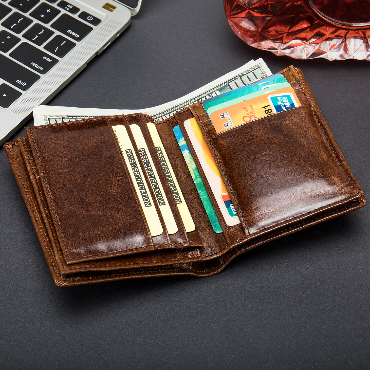 mens large bifold leather wallets, genuine leather rfid wallet, rfid genuine leather wallet, large leather bifold wallet