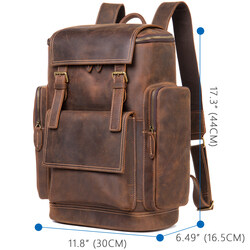 crazy horse leather backpack, crazy horse leather backpacks, leather mens travel backpack