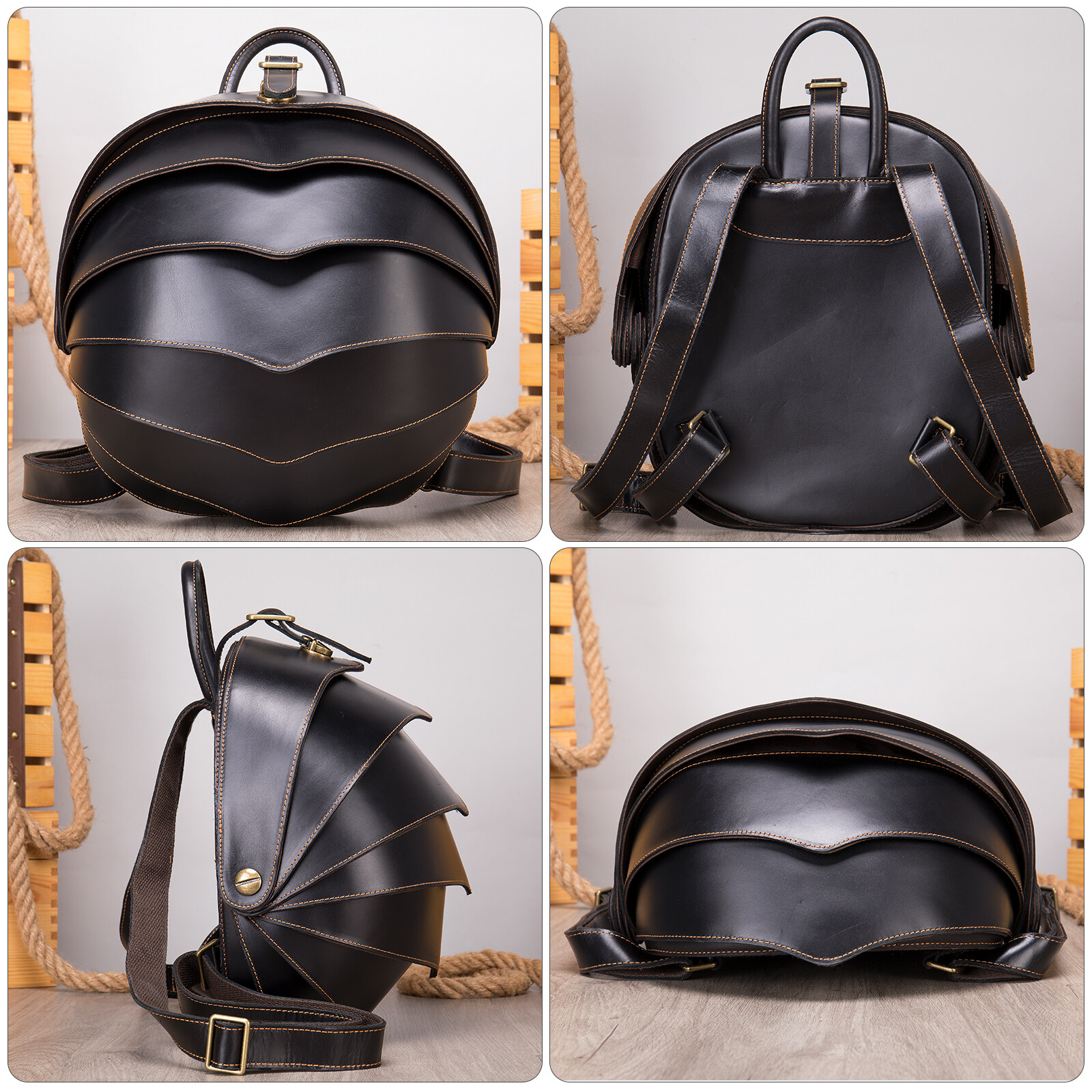 genuine leather backpack men's, leather beetle backpack, genuine leather men's backpack, leather backpack unisex, unisex leather backpack