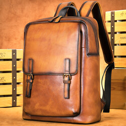 Vintage Travel Backpack Business Laptop Book Bag