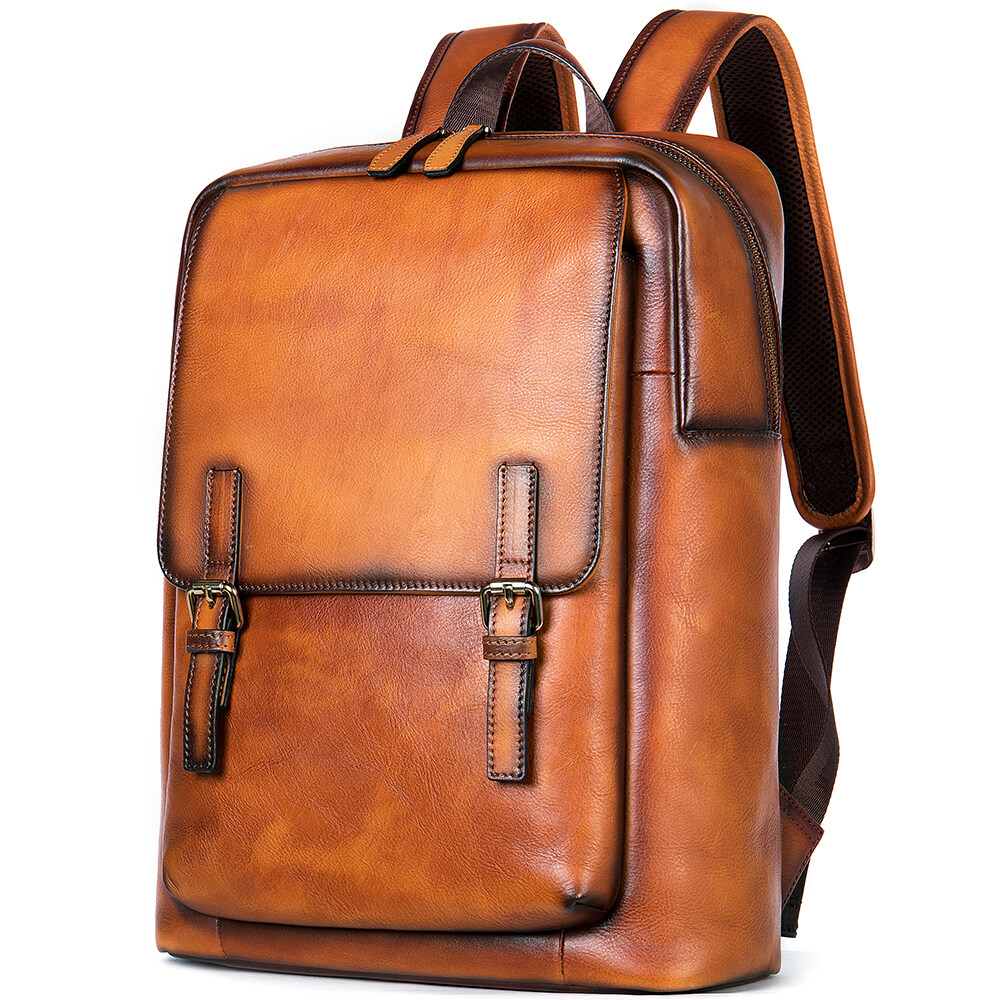 Business-Lederrucksack, Business-Lederrucksack Herren, Herren-Lederrucksack Laptop, Herren-Lederrucksack Laptop, Lederrucksack Mann Vintage, Vintage-Büchertaschen Leder