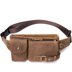 slim fanny pack for men, vintage fanny pack leather