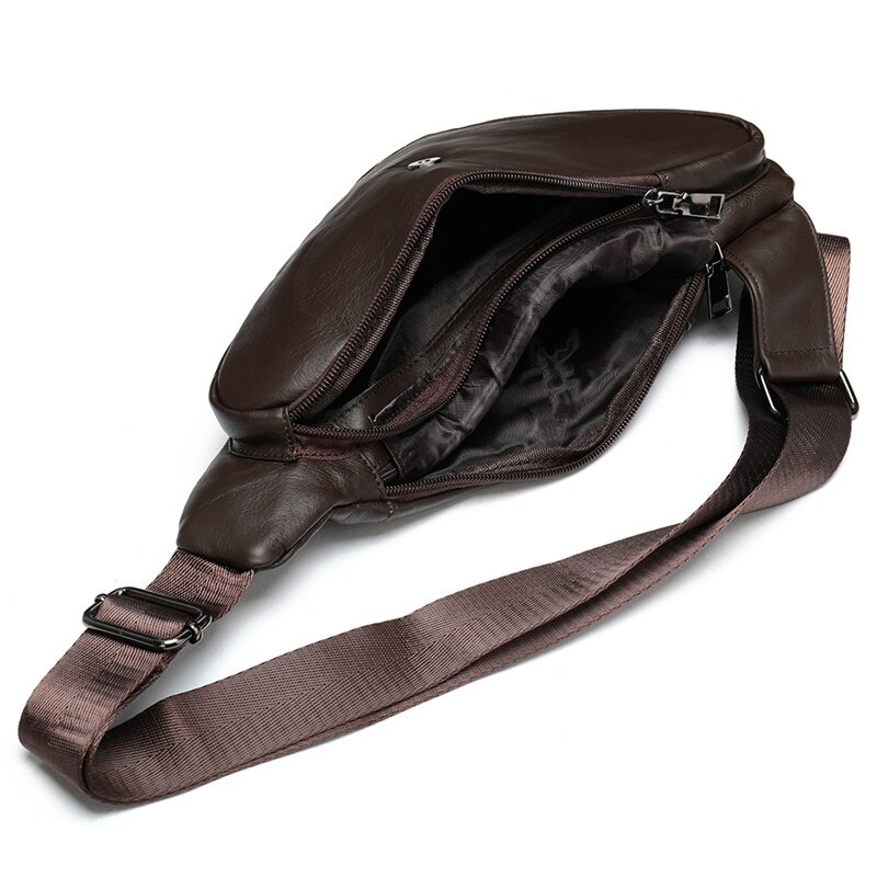 travel sling chest bag, leather travel sling bag, genuine leather sling bags, soft leather sling bags, leather sling chest bag