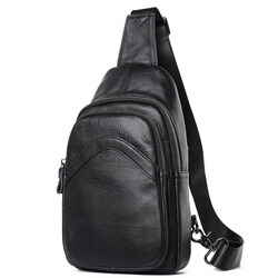 Brusttasche aus echtem Leder, Brusttasche aus Leder für Herren, Umhängetasche aus Leder