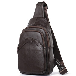 bolso de pecho de cuero genuino, bolso de pecho de cuero para hombre, bolso de pecho cruzado de cuero