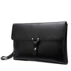 Real Leather Men Evening Clutch Bag Luxury Wristlet Wallet