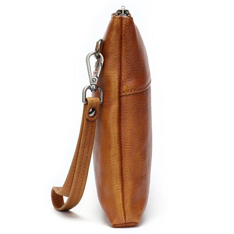 large leather wristlet wallet